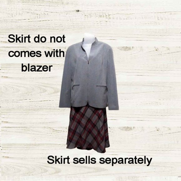 Amanda Smith size 14 womens blazer jacket long sleeves color grey - Picture 11 of 12